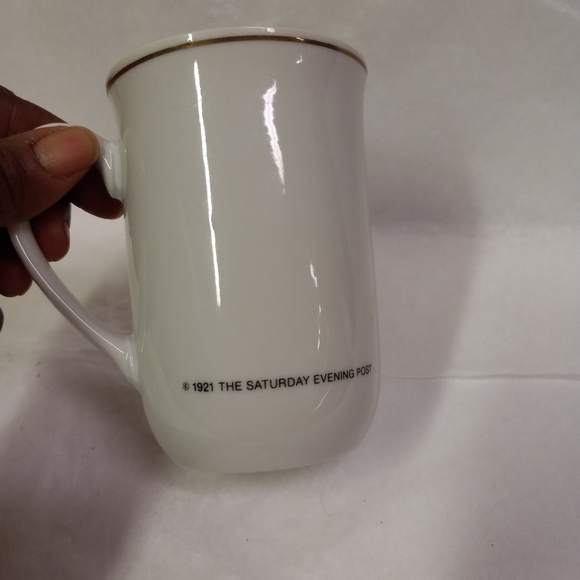 VINTAGE Cup Mug Norman Rockwell  NO SWIMMING 8 OZ - Picture 4 of 6